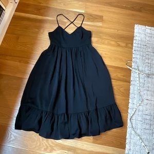 JCrew black swing dress